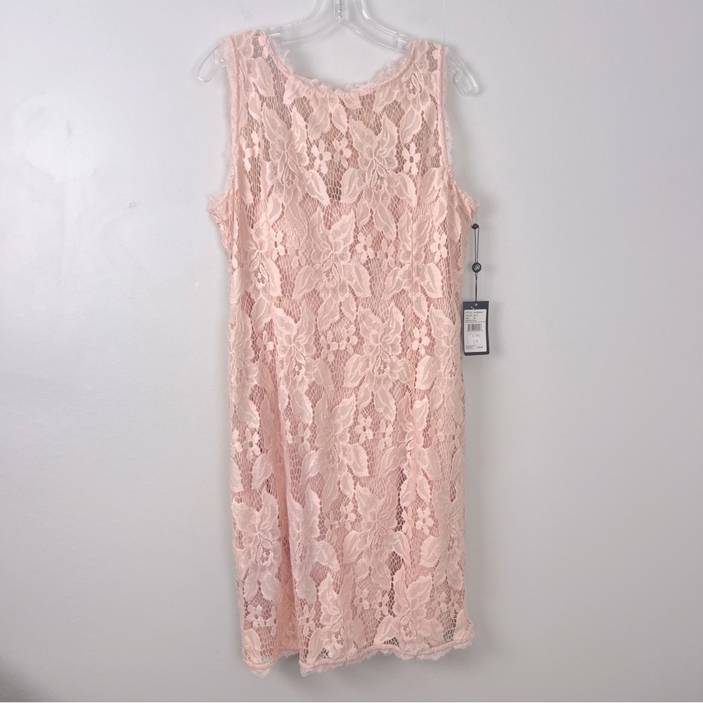 Adrianna Papell Pink Lace Midi Dress wedding mother of the bride formal